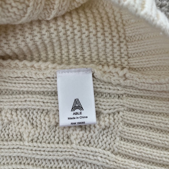ABLE Claudette Fisherman Sweater - antique white, size S - Picture 12 of 12